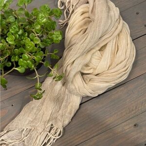 Spartina Gauze Cream Scarf